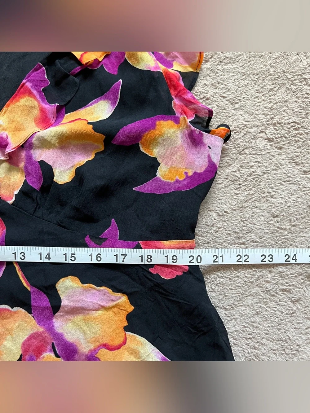NWT Rails Carmine Ruffle Blouse Floral Chiffon Preppy‎ Cottage Old Money Sz XL